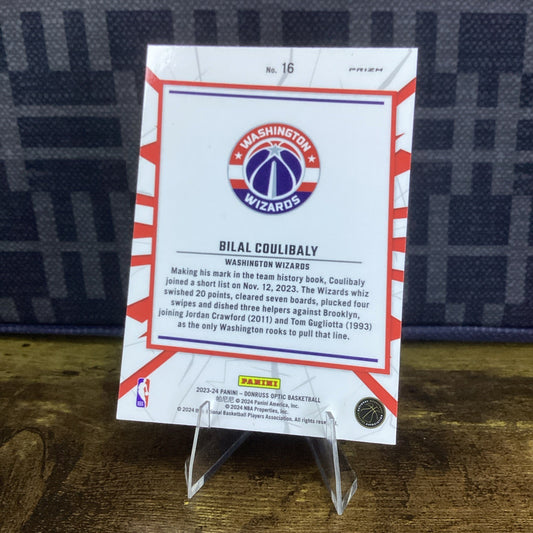 2023-24 Donruss Optic Bilal Coulibaly My House Purple Prizm #16