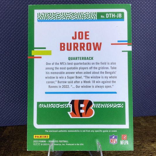 2023 Donruss Joe Burrow Donruss Threads Jersey #DTH-JB Bengals