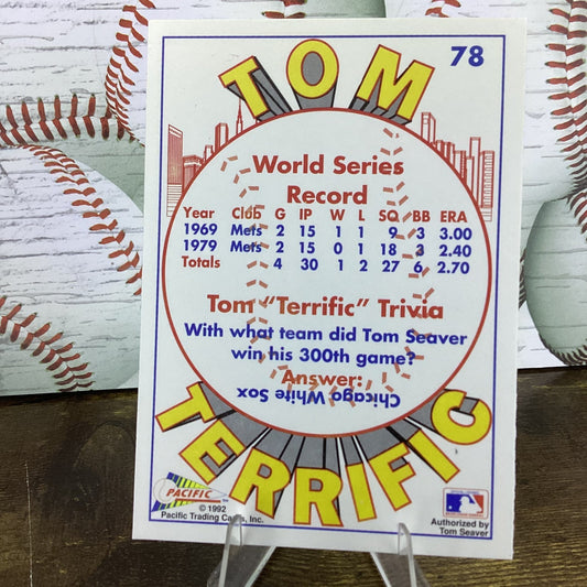 1992 Pacific Tom Seaver Tom Terrific - Tom Seaver #78