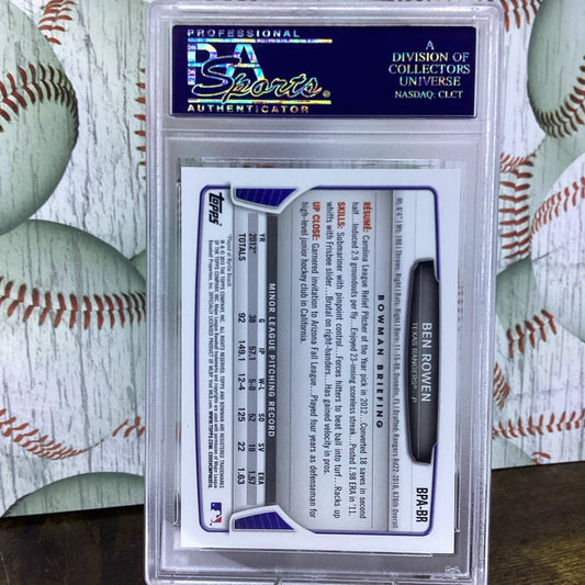 2013 Bowman Prospect Auto Retail Ben Rowen #BPA-BR Auto PSA 9