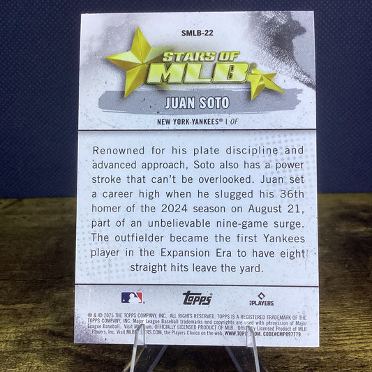 2025 Topps Series One Stars of MLB Juan Soto Insert