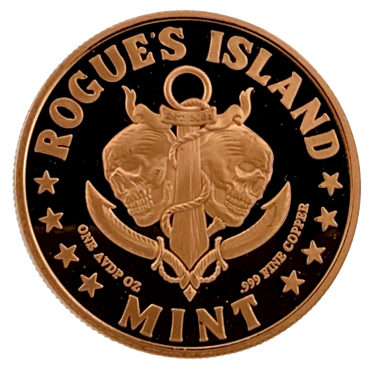 2026 Rogue Island Mint Don't Fear the Reaper HR Colorized Proof 1 oz Copper