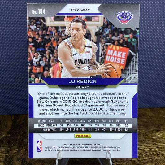 2020-21 Panini Prizm JJ Redick Ruby Wave Prizm Red Wave Duke Pelicans