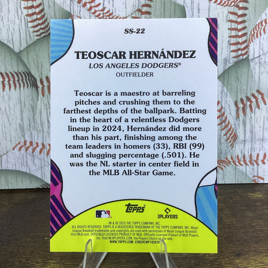 2025 Topps Series 2 Teoscar Hernandez Summer Superstars #SS-22 Dodgers