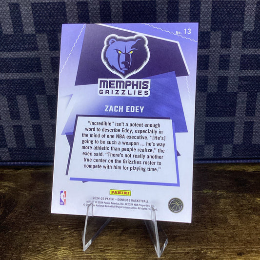 2024-25 Donruss #13 Zach Edey Great X-Pectations