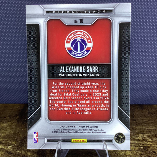 2024-25 Panini Prizm - Global Reach Alexandre Sarr #10 (RC)