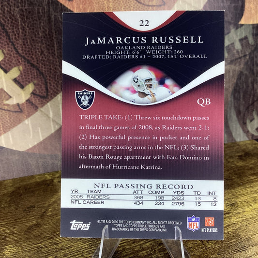 2009 Topps Triple Threads - JaMarcus Russell #22 /799