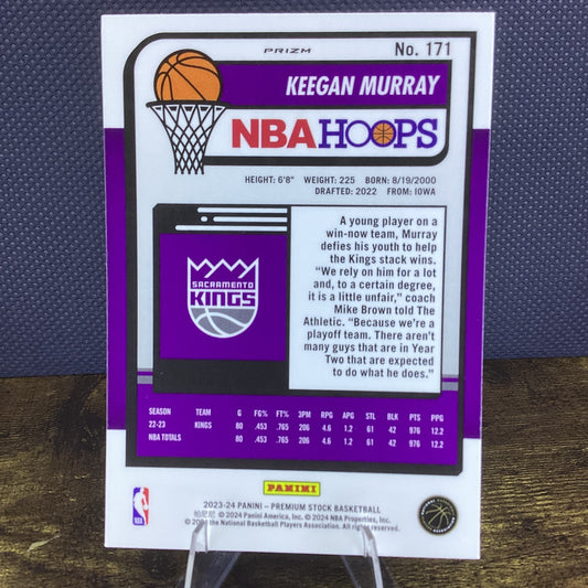 2023-24 Panini Nba Hoops Premium Stock - Keegan Murray #171 Disco Prizm