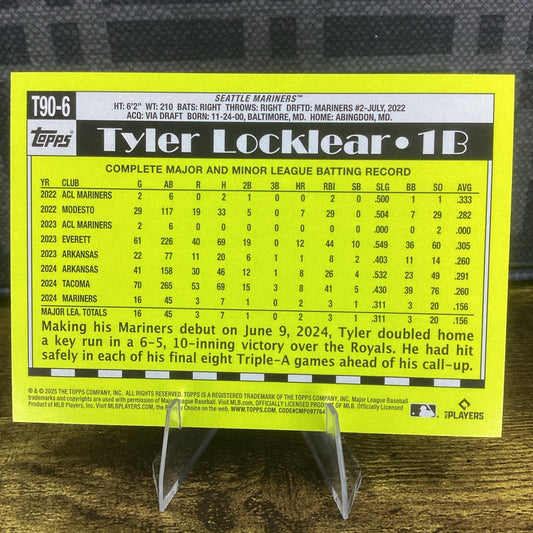 Tyler Locklear 2025 Topps 1990 35th Anniversary Rookie #T90-6