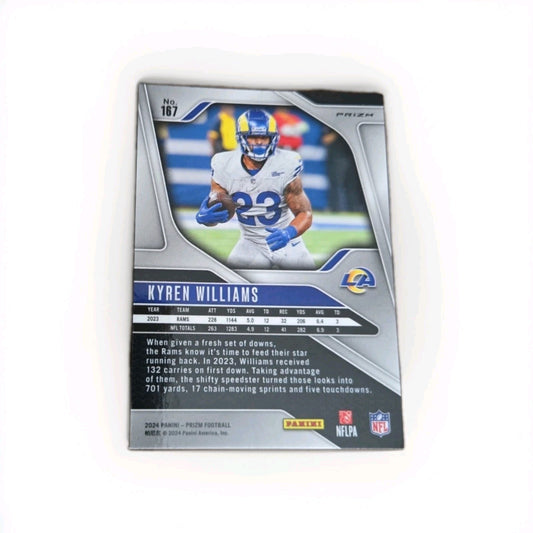 Kyren Williams 2024 Panini Prizm #167 Los Angeles Rams Orange Ice