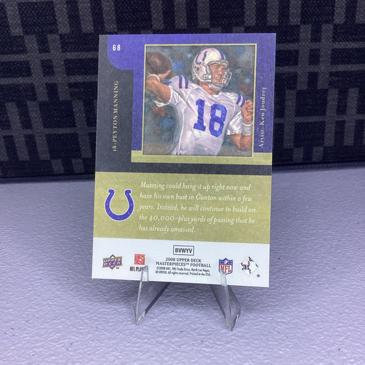 2008 Upper Deck Masterpieces #68 Peyton Manning Indianapolis Colts Football Card