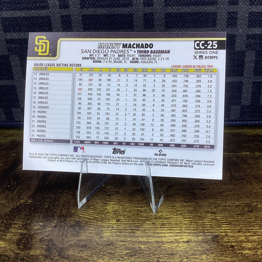 2025 topps series 1 manny machado Companion Card #CC-25. Free Ship!