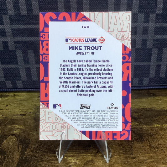 2025 Topps Cactus League #TG-8 Mike Trout Angels