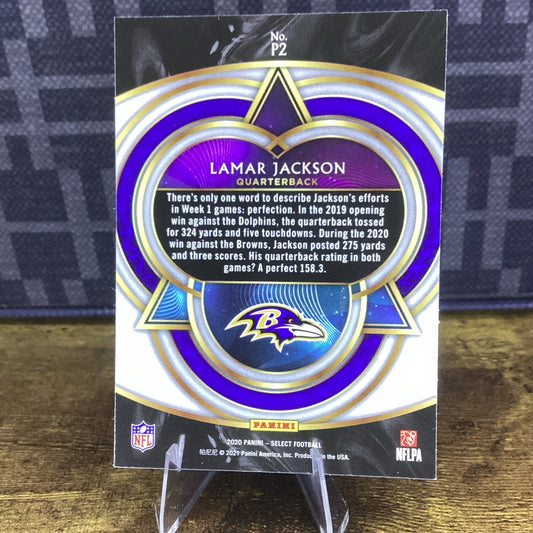 Lamar Jackson 2020 Panini Select #P2 Panini Phenomenon Baltimore Ravens