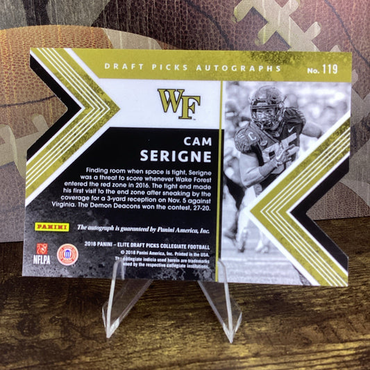 2018 Elite Draft Picks Cam Serigne RC #119 Status Red Rookie Auto #'d 11/49 N1