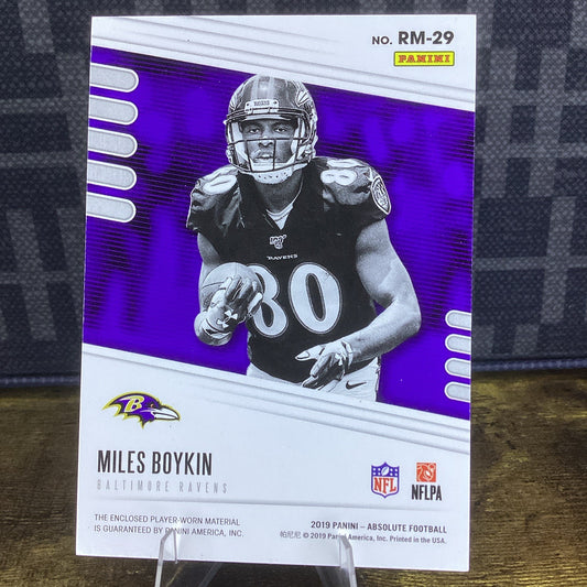 MILES BOYKIN- 2019 Absolute - "Rookie Materials" - #RM-29 - Ravens
