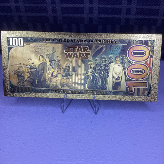 24k Gold Plated - Padmé Amidala - Star Wars Banknote Novelty Collectible