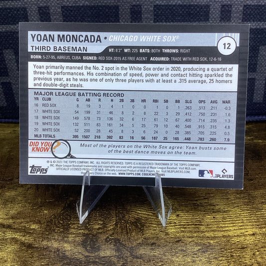 2021 Topps Big League Baseball Orange #12 Yoan Moncada (White Sox)