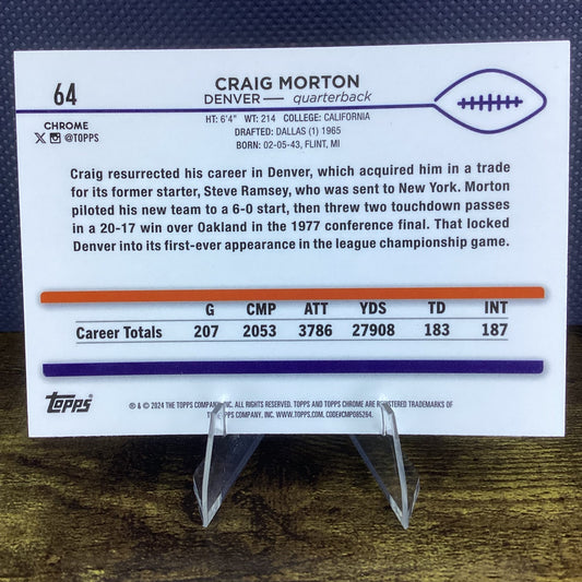 2024 Topps Chrome - Craig Morton #64 X-Fractor