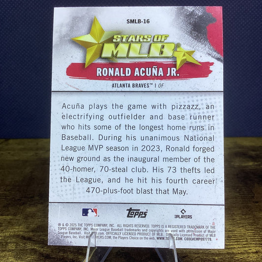 2025 Topps Series One Stars of MLB Ronald Acuña Jr. Insert