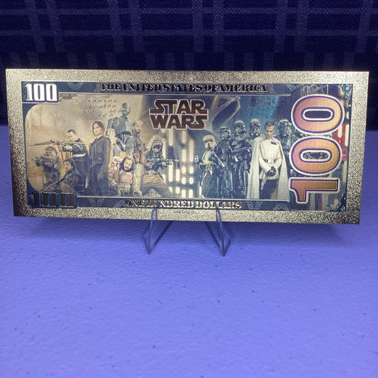 24k Gold Plated - ANAKIN SKYWALKER - Star Wars Banknote Novelty Collectible