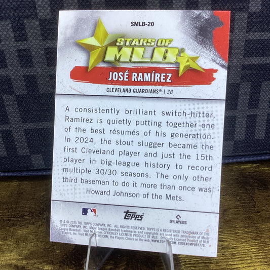2025 Topps Series 1 JOSE RAMIREZ Stars Of MLB GUARDIANS #SMLB-20