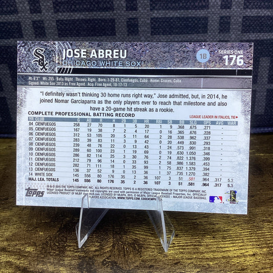 Jose Abreu 2015 Topps #176 MLB White Sox Future Star