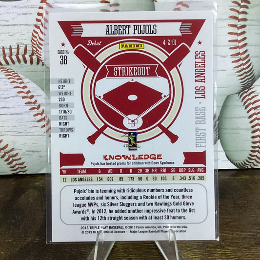 2013 Panini Triple Play - Albert Pujols #38 - LOS ANGELES