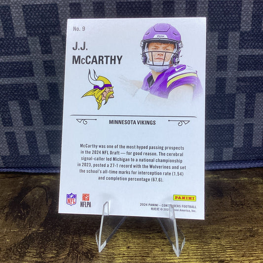 2024 Contenders J.J. McCarthy Rookie Stallions #9