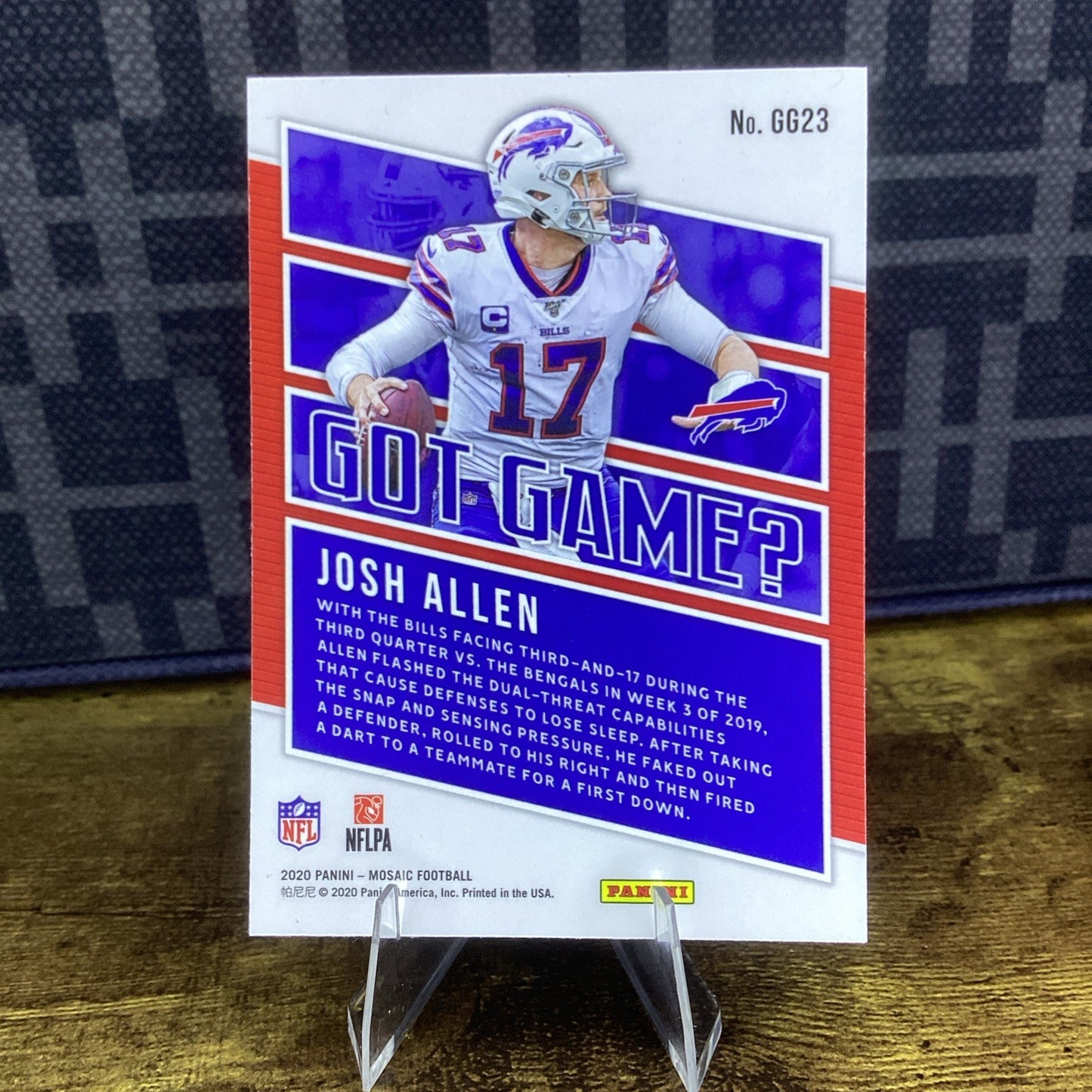 Josh Allen - 2020 Panini Mosaic Got Game? #GG23 Bills