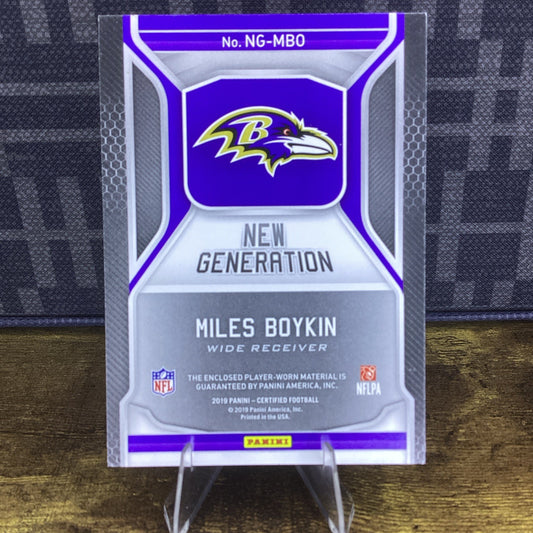 2019 Certified New Generation Jerseys Mirror Orange /299 Miles Boykin Rookie RC