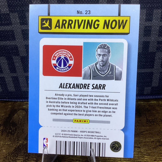 2024-25 Panini Hoops #23 Arriving Now Alexandre Sarr Winter