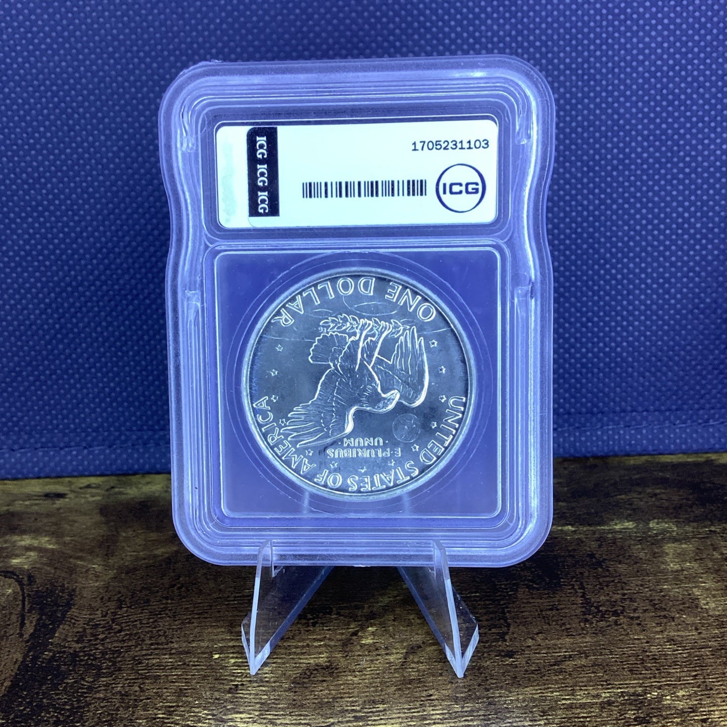 1972-S Eisenhower Silver Dollar ICG MS67 Exclusively Signed by Austin Hutto