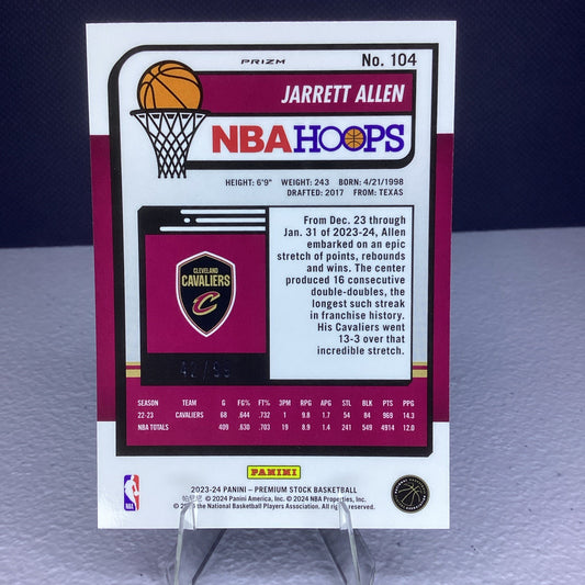 2023-2024 Jarret Allen NBA Hoops Premium Stock Blue Disco Cavs 42/99