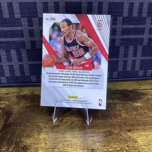 2023-24 Panini Phoenix Blue Ice #240 Clyde Drexler