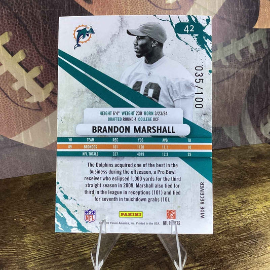2010 Panini Rookies & Stars - Brandon Marshall #42