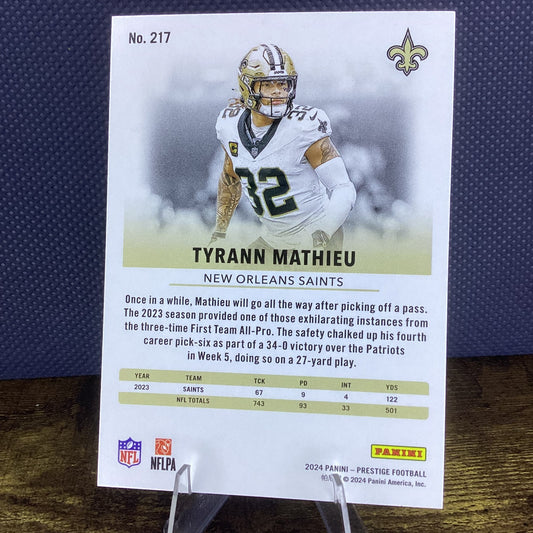 2024 Panini Prestige - Tyrann Mathieu #217 Xtra Points Diamond