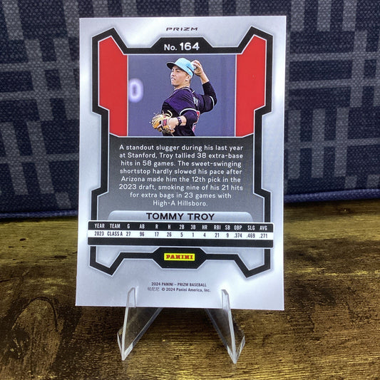 2024 Panini Prizm Tommy Troy #164 Red Ice Prizm Parallel Arizona Diamondbacks