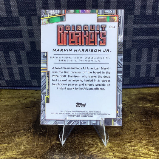 2024 Topps Resurgence Marvin Harrison Jr RC Circuit Breakers #CB-1 Cardinals