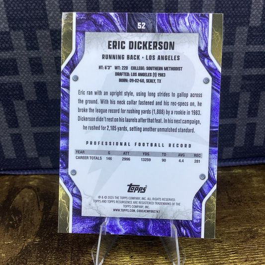 2024 Topps Resurgence Eric Dickerson Blue And Pink Shock