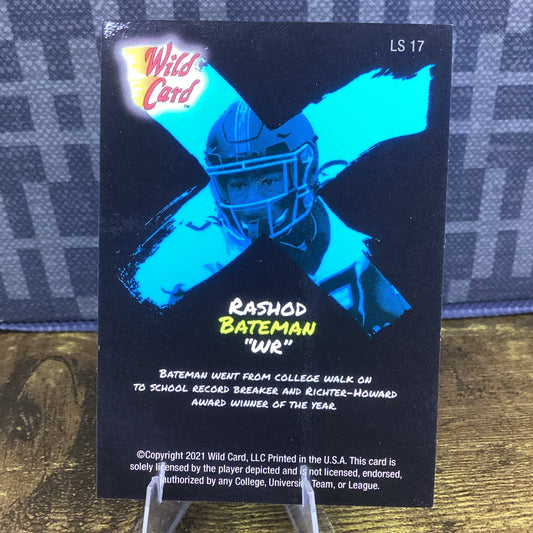 2021 Wild Card Alumination Light Show Blue Rashod Bateman #LS17 Rookie RC