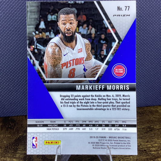 MARKIEFF MORRIS 2019-20 PANINI MOSAIC BASKETBALL REACTIVE ORANGE PRIZM #77