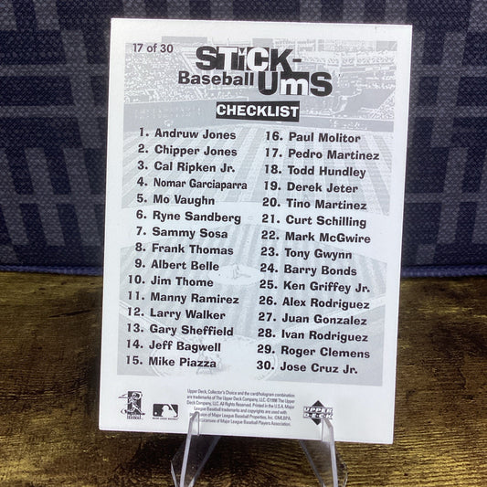 1998 Upper Deck Collector's Choice Stick-Ums #17 Pedro Martinez