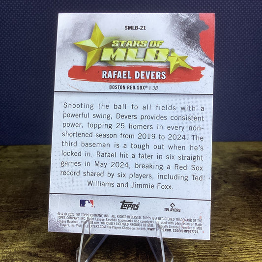 2025 Topps Series One Stars of MLB Rafael Devers Insert