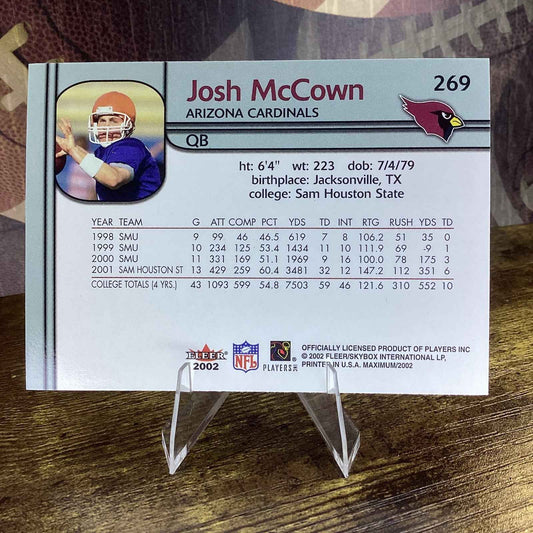 2002 Fleer Maximum - True Colors Josh McCown #269 /3500 (RC)