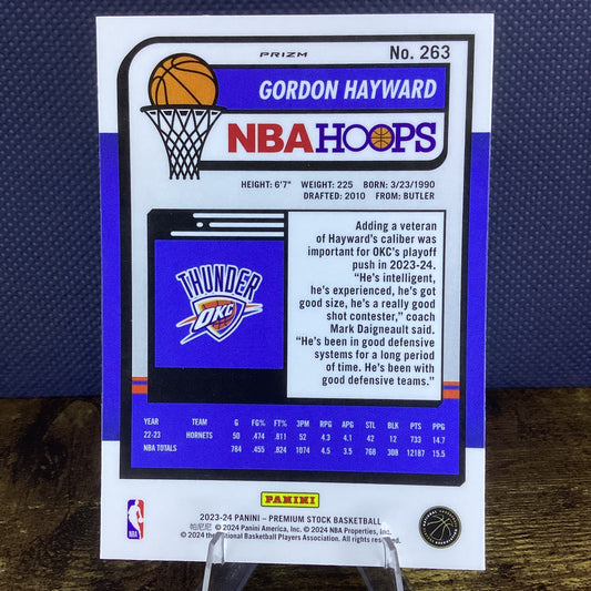2023-24 Panini Nba Hoops Premium Stock - Gordon Hayward #263 Ice Prizm