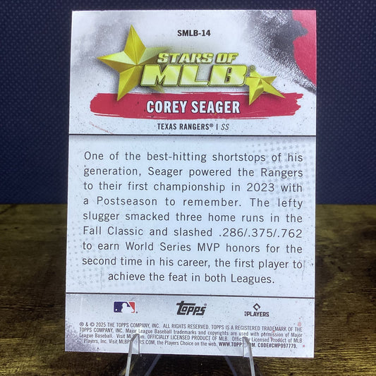 2025 Topps Series One Stars of MLB Corey Seager Insert