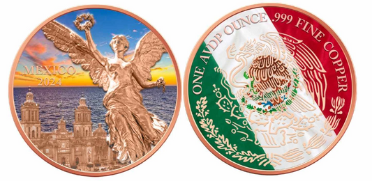 2024 Libertad Sunset Colorized 1 oz Copper Round