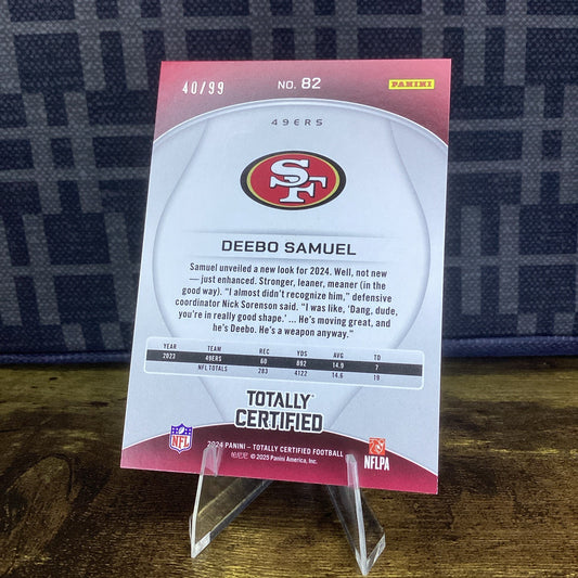 2024 Panini NFL Totally Certified #82 Deebo Samuel Green Mirror 40/99