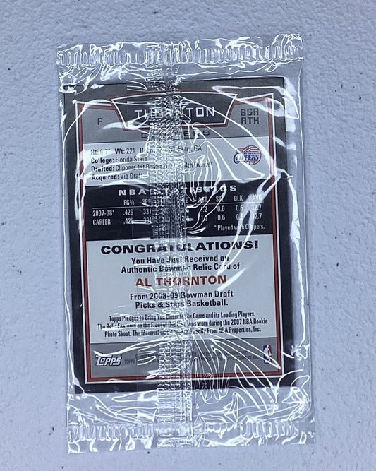 2008-09 Bowman Al Thornton Los Angeles Clippers Florida State - Sealed Jersey